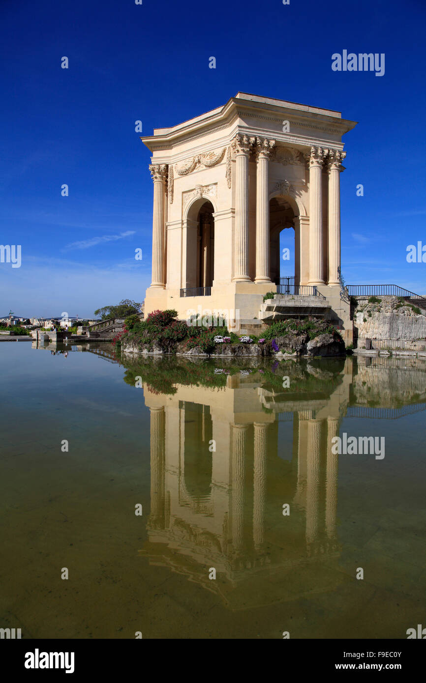 Francia Linguadoca Rossiglione Montpellier Château d'eau serbatoio acqua, Foto Stock