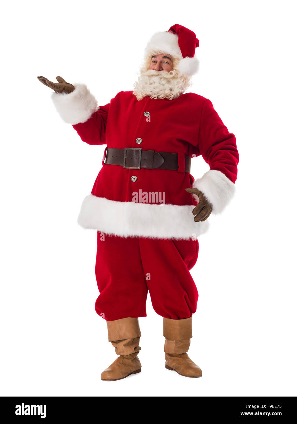 Santa Claus ritratto. Presentare lo spazio vuoto per il tuo prodotto Foto Stock
