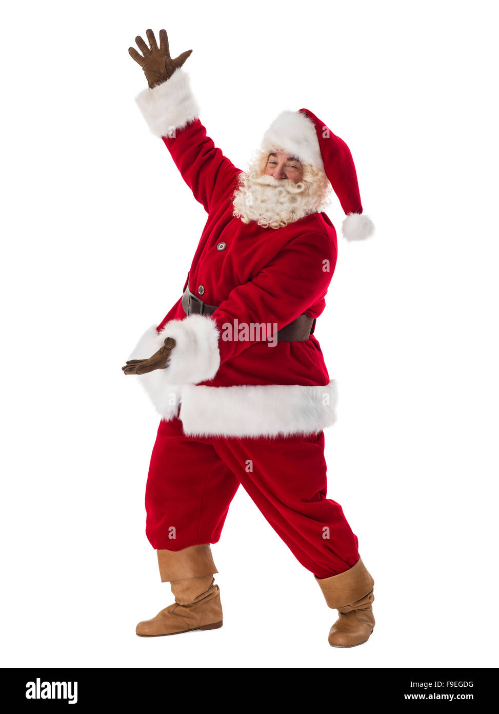 Santa Claus ritratto. Presentare lo spazio vuoto per il tuo prodotto Foto Stock