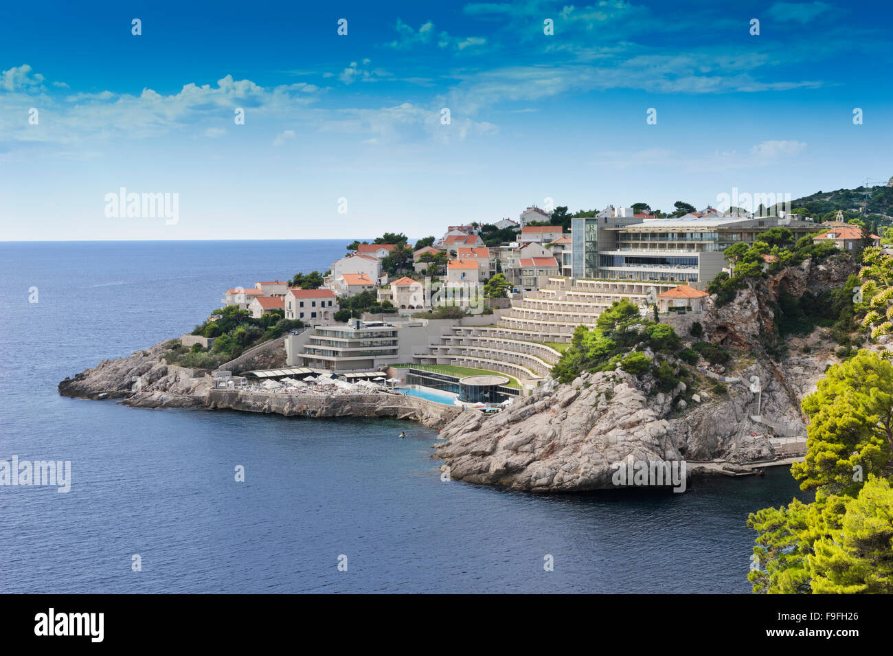 Vista panoramica della Rixso hotel in Dubrovnik, Croazia. Foto Stock
