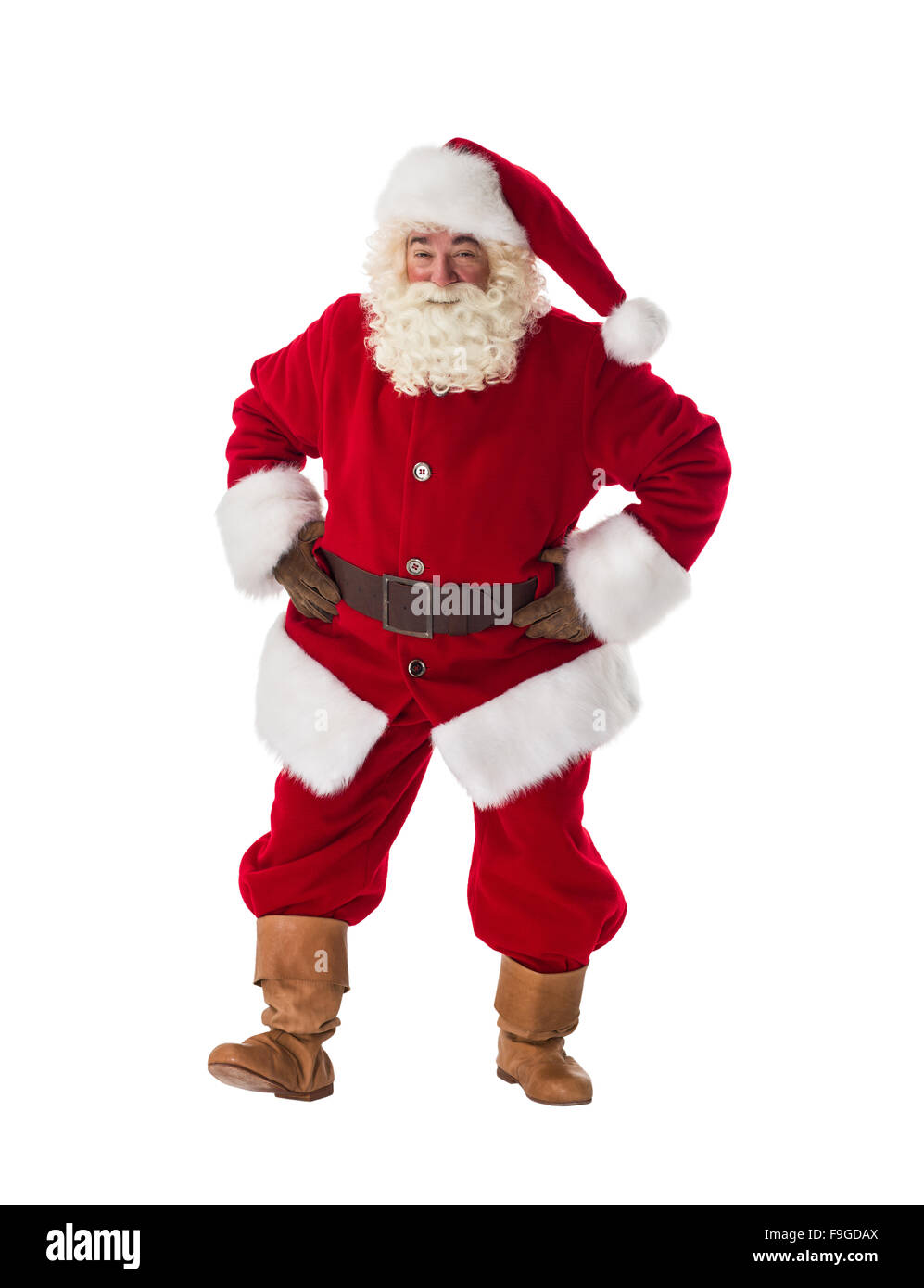 Santa Claus dancing curiosamente ritratto completi Foto Stock