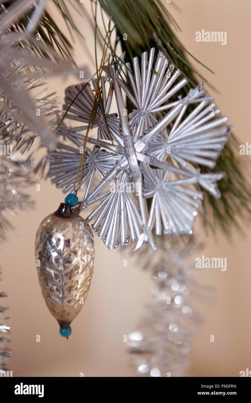 Close up di Decorazione per albero di Natale Foto Stock