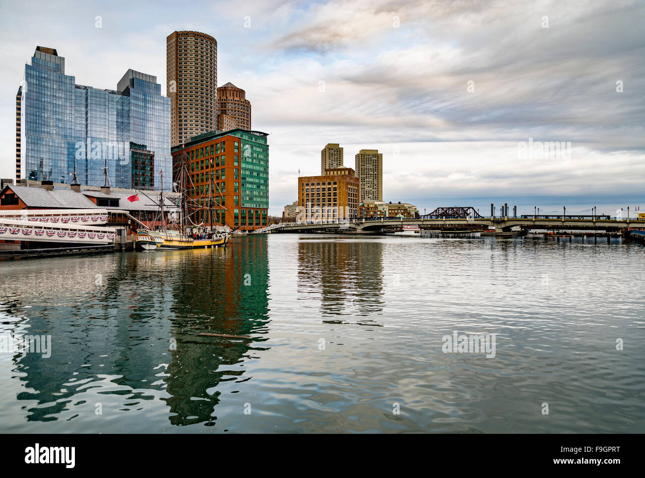 La skyline di Boston Foto Stock