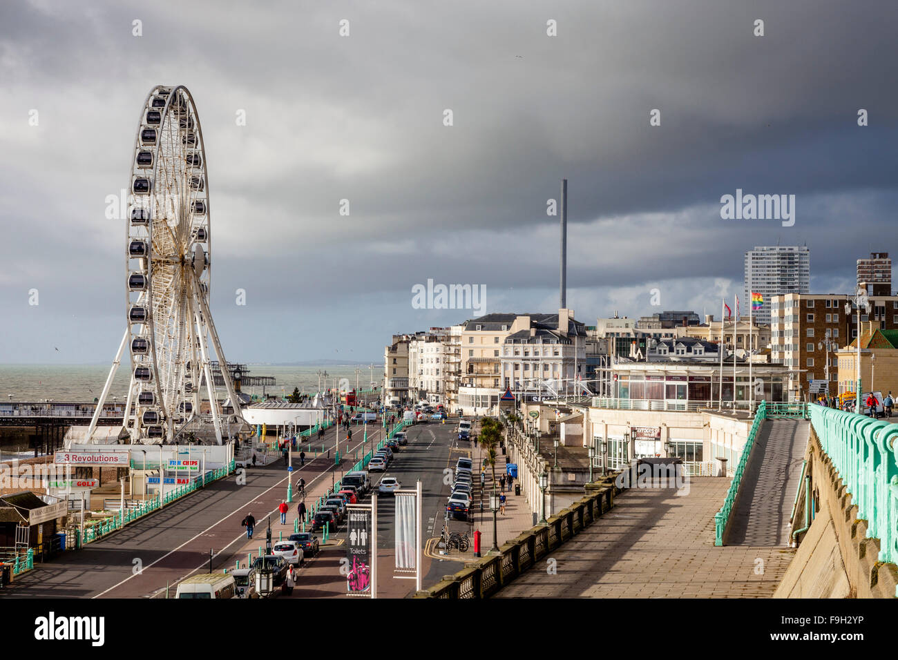 Brighton Seafront, Brighton, Sussex, Regno Unito Foto Stock