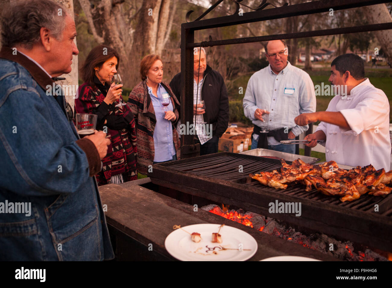 Barbeque Bootcamp, Alisal Guest Ranch, Solvang, California Foto Stock