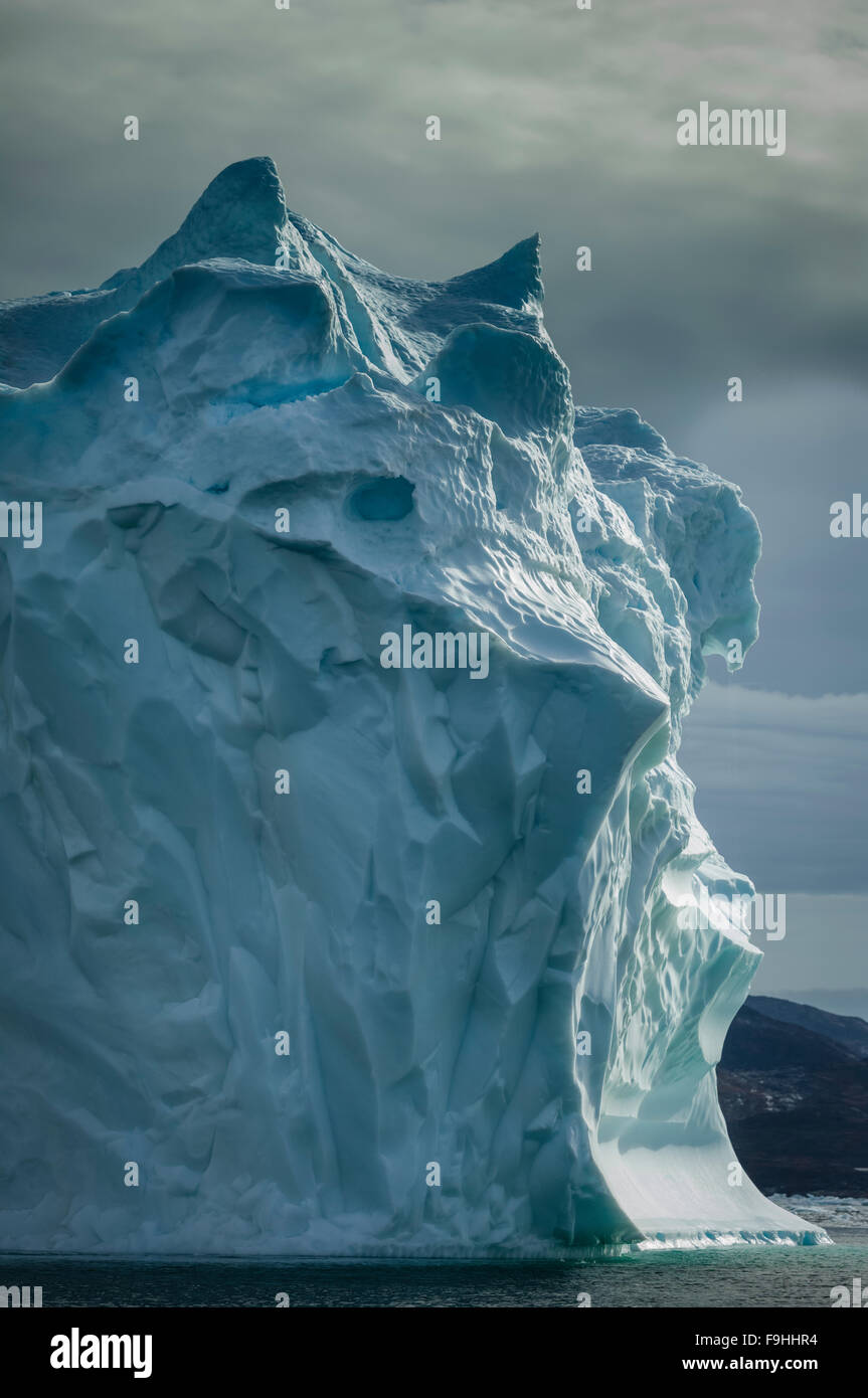 Il ghiaccio al fiordo di Ilulissat Groenlandia Foto Stock