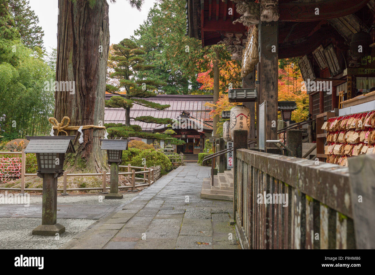 Santuario Sengen fuji-giapponese Yoshida Foto Stock
