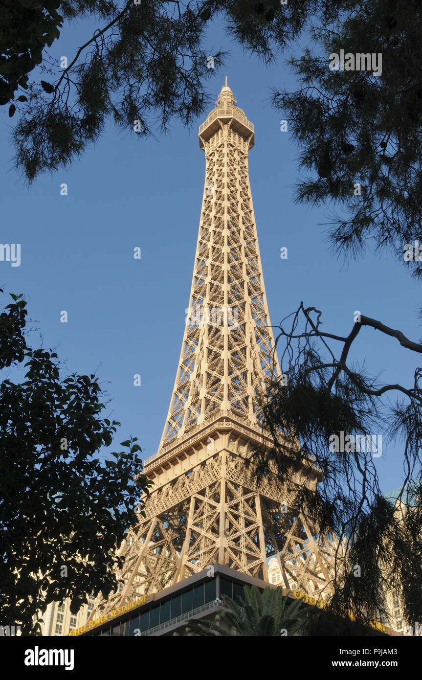 La Torre Eiffel esperienza al Paris Las Vegas. Foto Stock