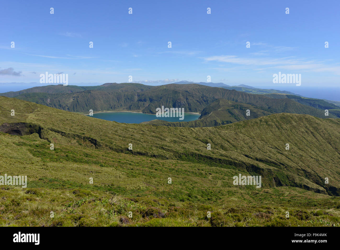 Lagoa do fogo a agua de pau stratovulcano, São Miguel, Azzorre, Portogallo Foto Stock