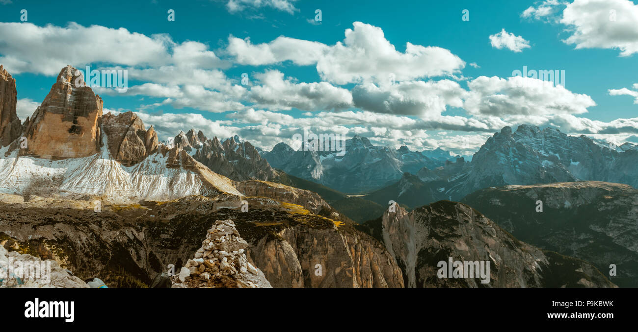 Alpi vista montagne Foto Stock