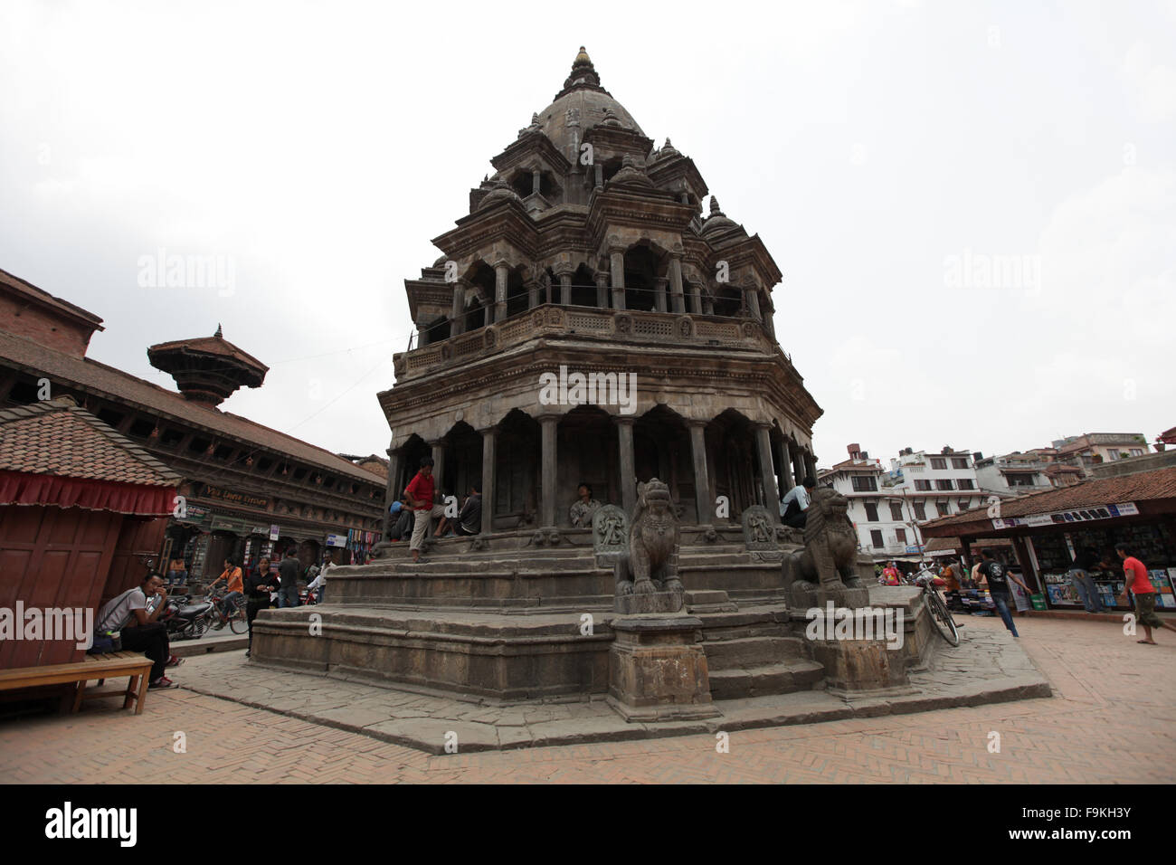 Durbar Square. Tempio di Krishna. Patan, Nepal. Foto Stock