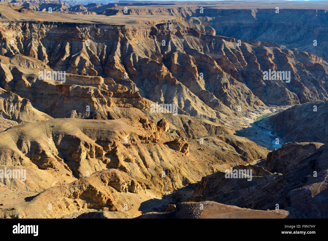 Il Fish River Canyon dal punto di vista, Karas distretto, Namibia Foto Stock