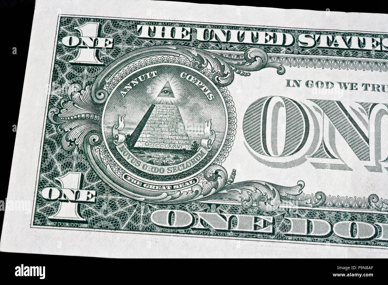 Close up US 1 dollaro Foto Stock