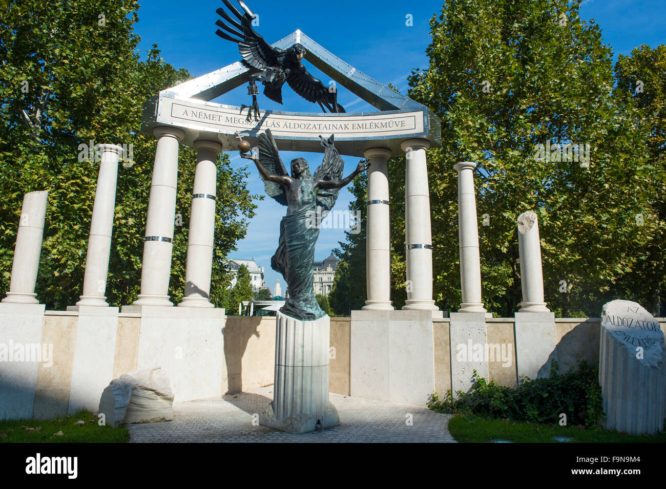 Un monumento alle vittime del Nazis, Budapest, Ungheria Foto Stock