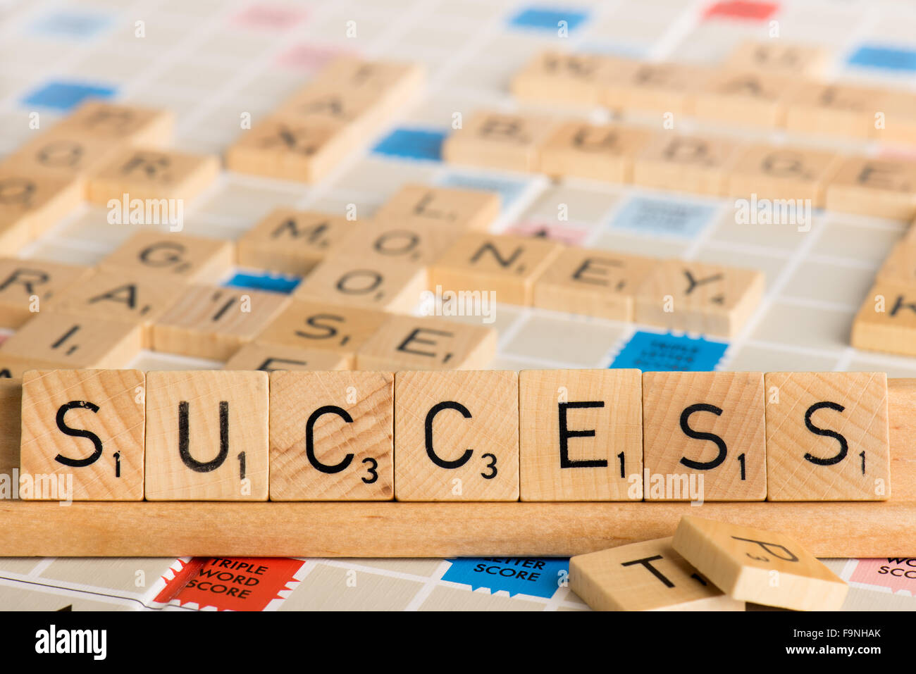 Scrabble - successo. Foto Stock