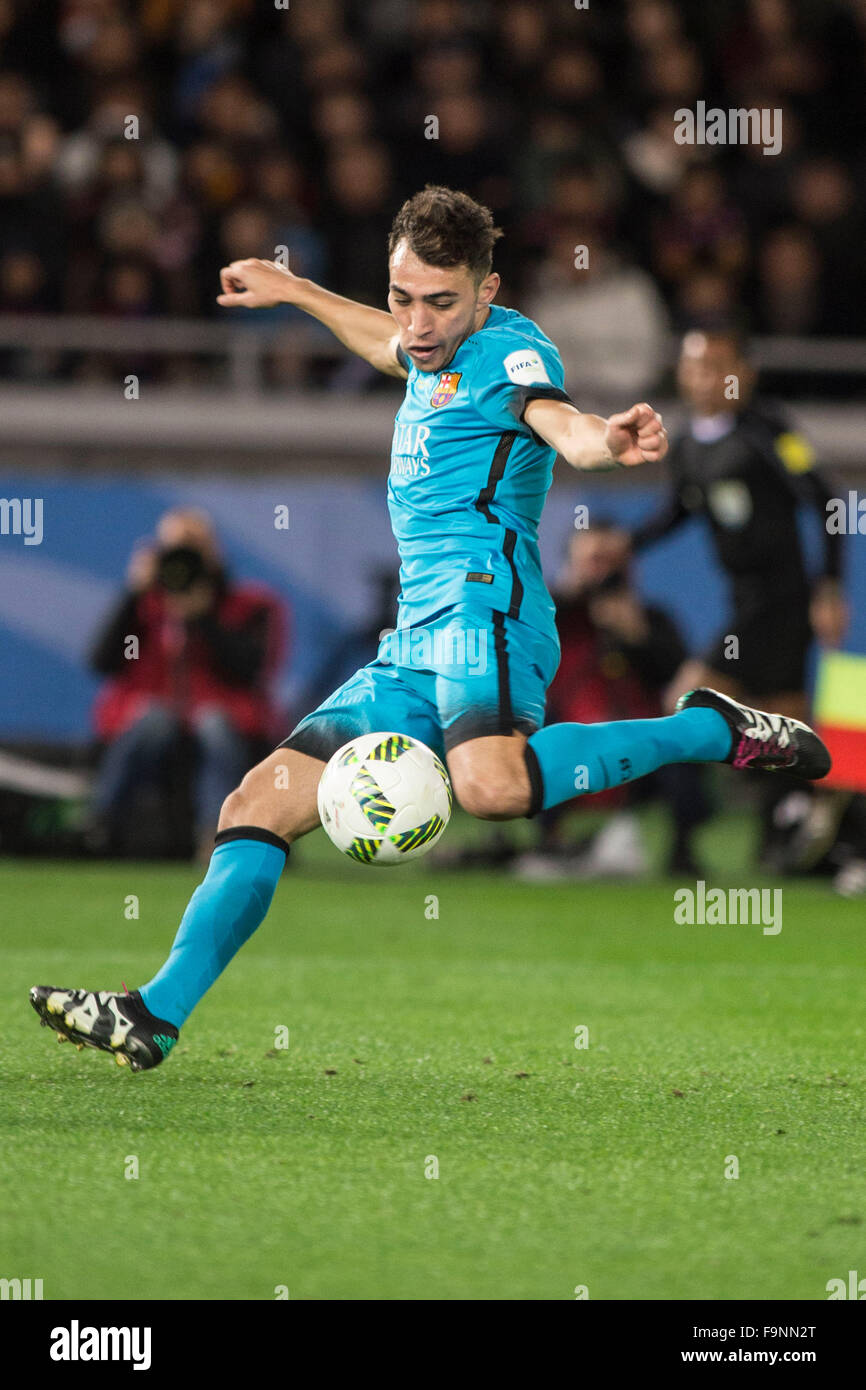 Yokohama International Stadium, Kanagawa, Giappone. Xvii Dec, 2015. Munir El Haddadi (Barcellona), dicembre 17, 2015 - Calcetto : Club FIFA World Cup Giappone 2015 semi-finale match tra FC Barcelona 3-0 Guangzhou Evergrande a Yokohama International Stadium, Kanagawa, Giappone. Credito: Enrico Calderoni/AFLO/Alamy Live News Foto Stock