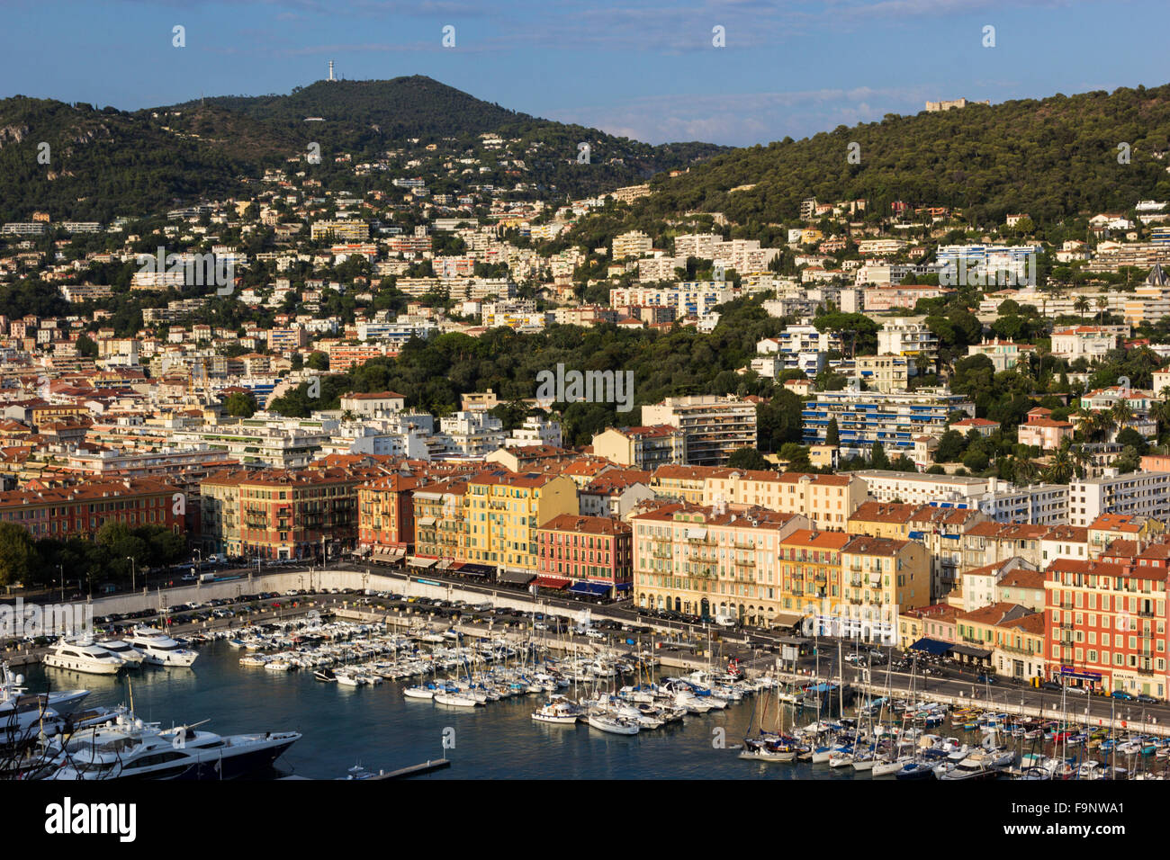 Porto di Nizza in Francia nel pomeriggio Foto Stock