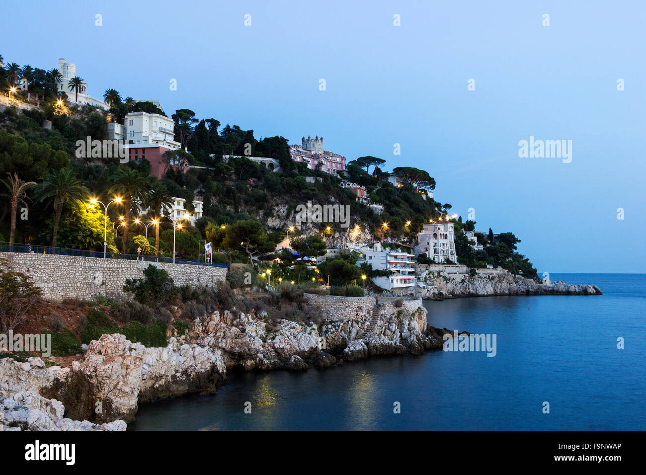 Il francese sulla Costa Azzurra in serata Foto Stock