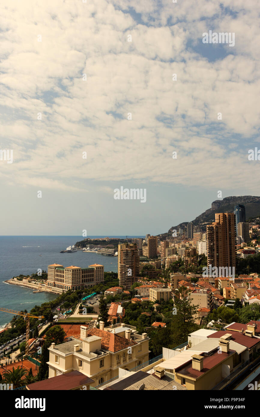 Vista su Monaco durante una giornata di sole Foto Stock