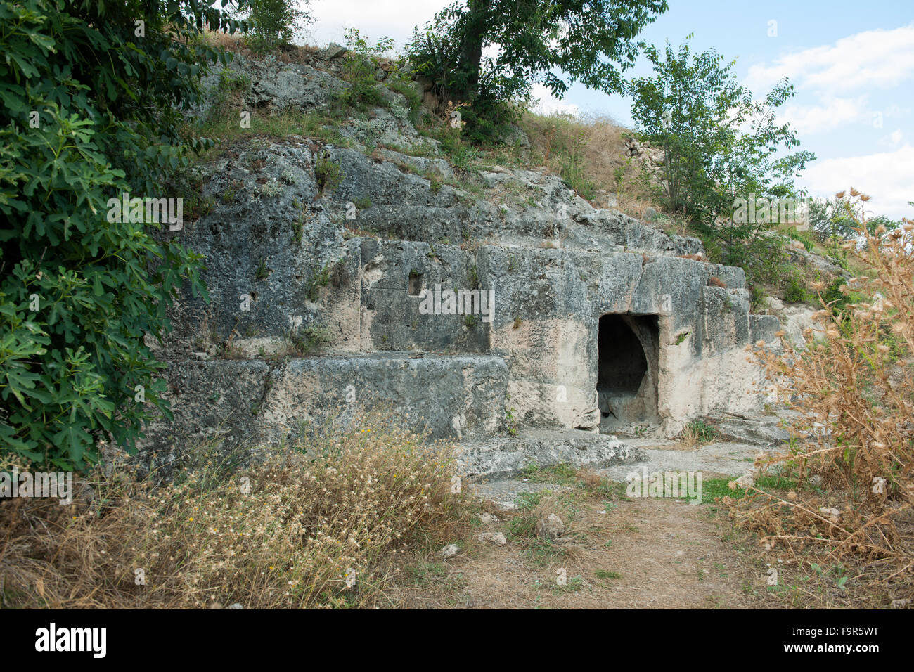 Türkei, westliche Schwarzmeerküste, Ausgrabung der antiken Stadt Hadrianopolis bei der Stadt Eskipazar in der Provinz Karabük, r Foto Stock