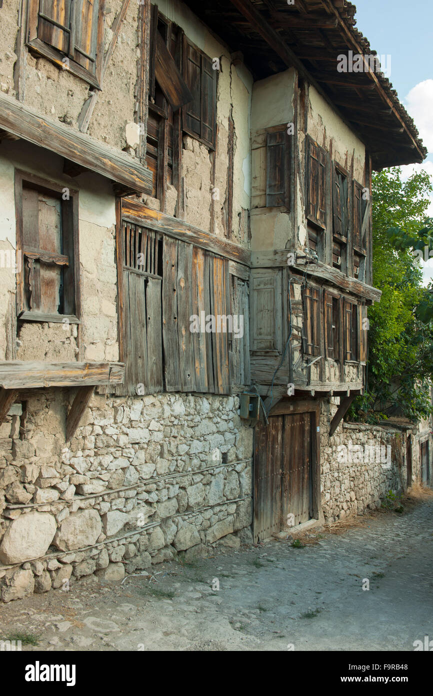 Türkei, westliche Schwarzmeerküste, Safranbolu, Yörük Köy traditionelle Fachwerkhäuser Foto Stock