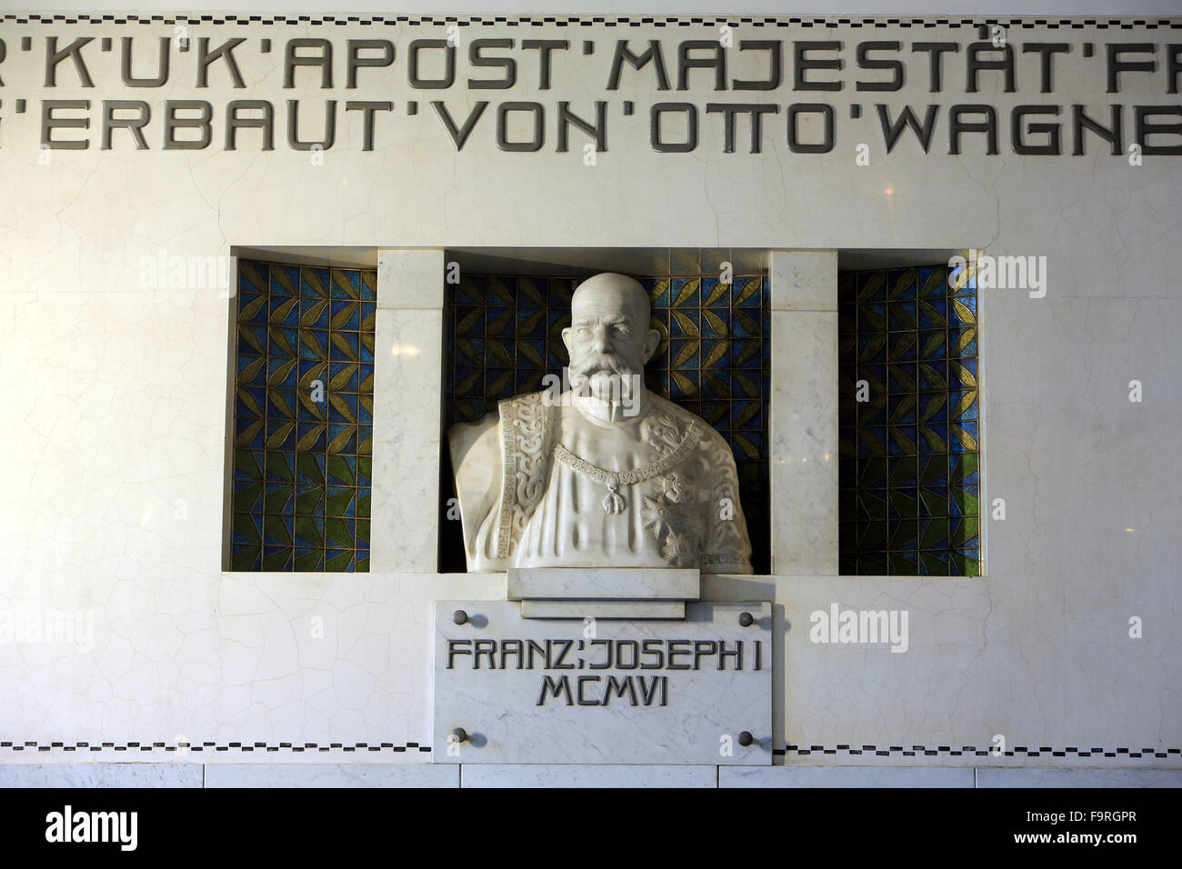 Franz Joseph I. Ufficio Postale Savings Bank Building da Otto Wagner. Foto Stock