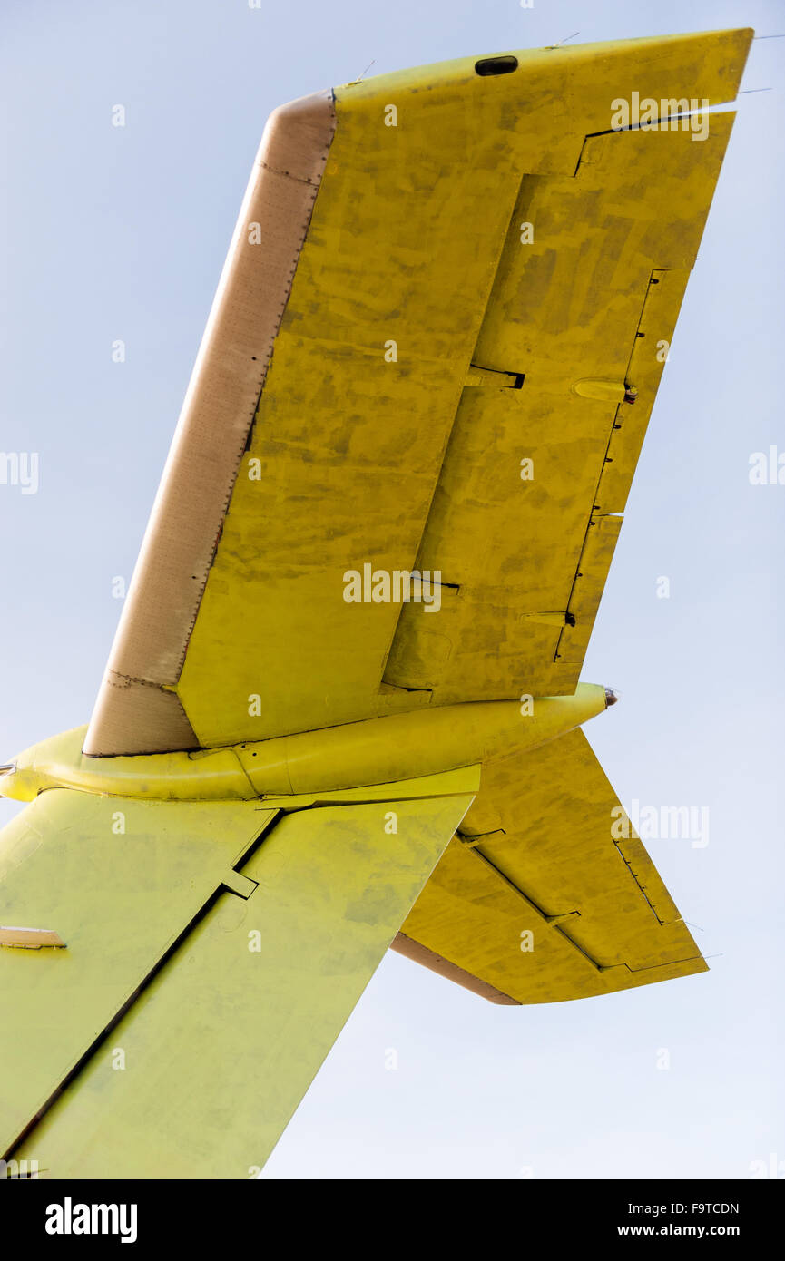 Grande giallo air craft luce di coda posteriore Foto Stock