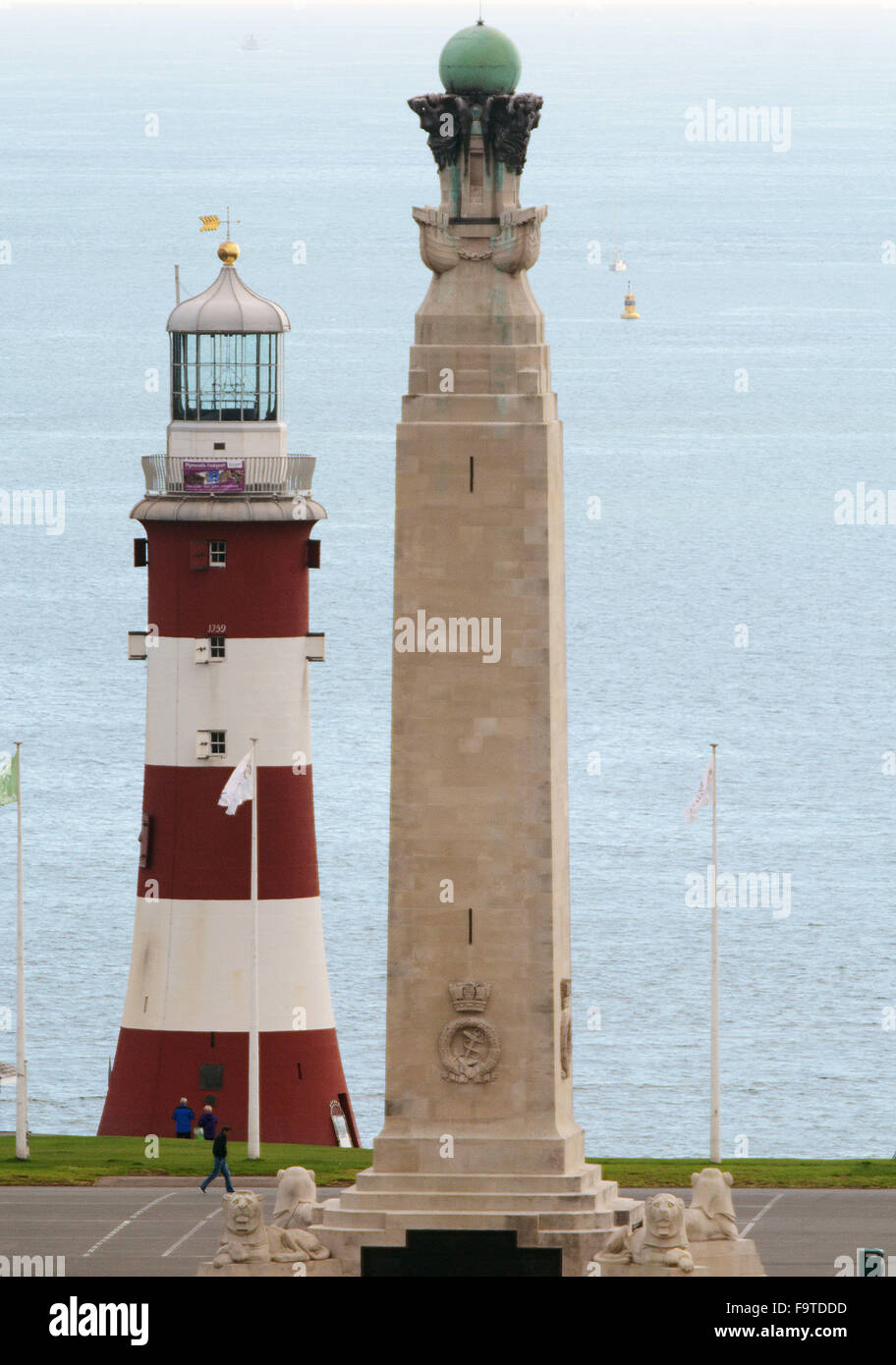 Smeatons Tower faro di Plymouth Hoe Foto Stock