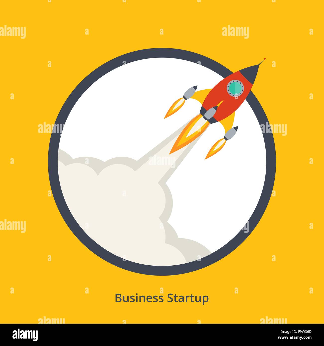 Illustrazione Vettoriale di nuovo business di avvio del progetto di sviluppo o il lancio di un nuovo prodotto o servizio per il vostro design Illustrazione Vettoriale