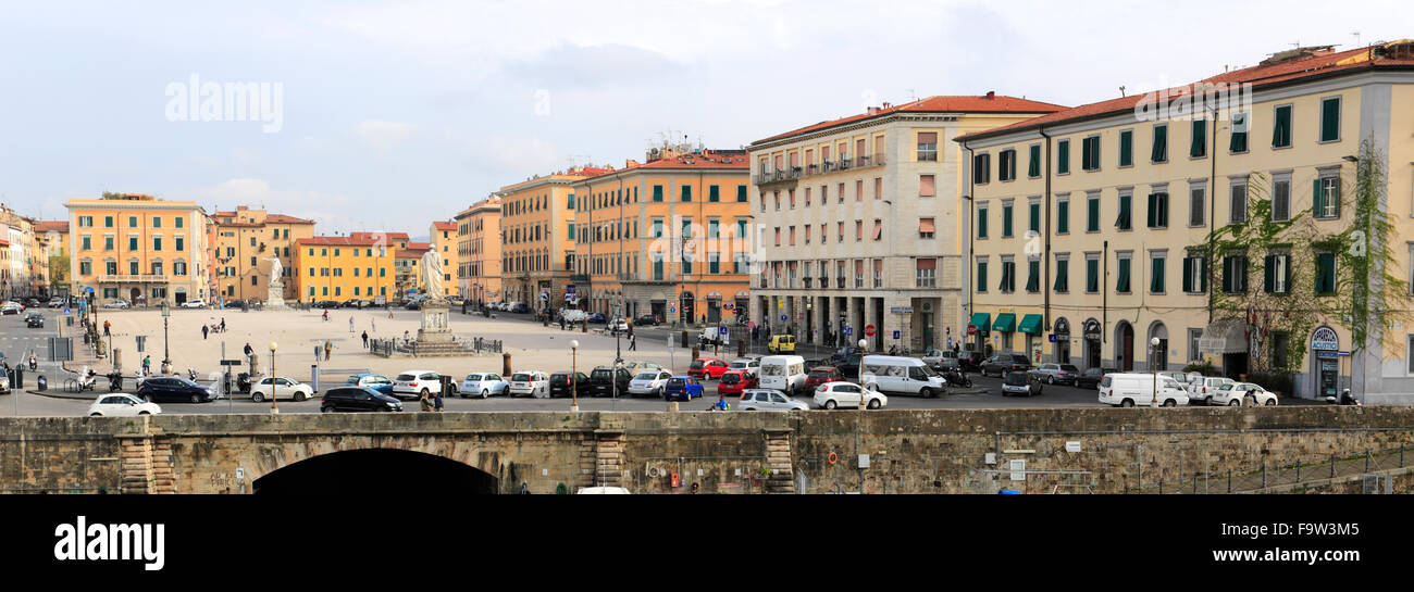 Piazza della Repubblica, piazza della città di Livorno, Toscana, Italia, Europa. Foto Stock