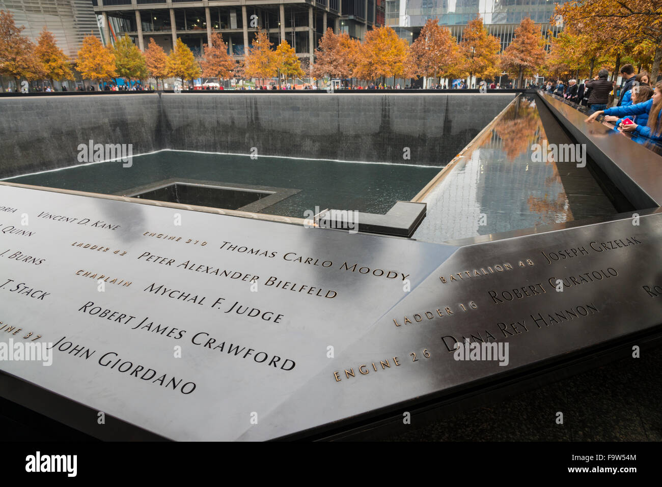 World Trade Center 9/11 Memorial, New York, Stati Uniti d'America Foto Stock