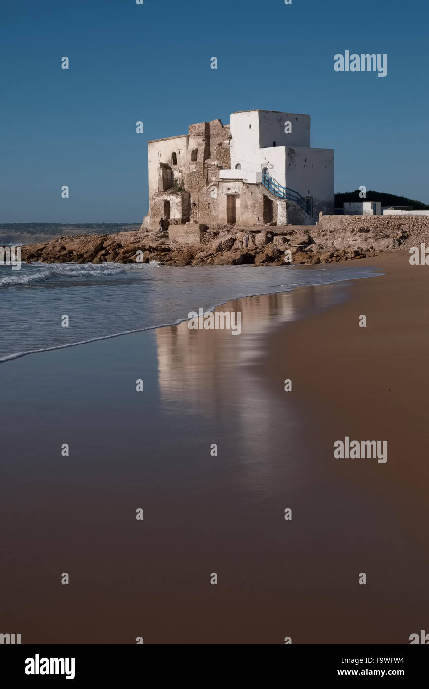 La spiaggia di Sidi Kaouki vicino Essaouira Mogador in Marocco Foto Stock