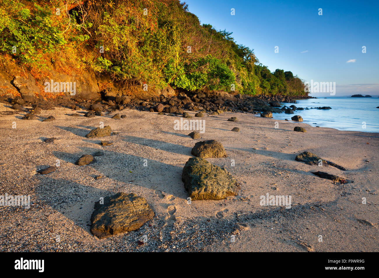 La mattina presto a Coiba island national park, Pacific Coast, provincia di Veraguas, Repubblica di Panama. Foto Stock