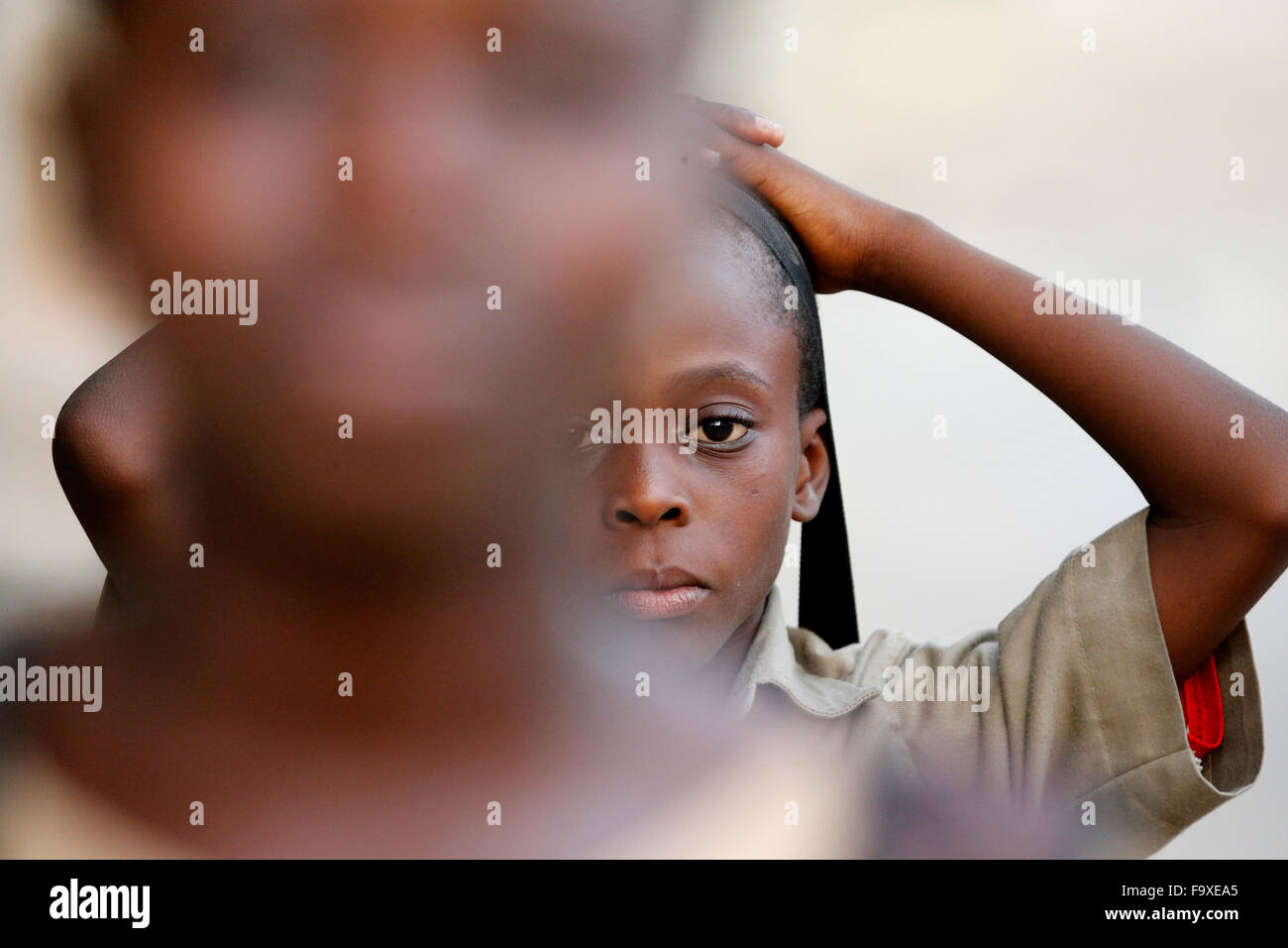 Ragazzo africano. Ritratto. Foto Stock