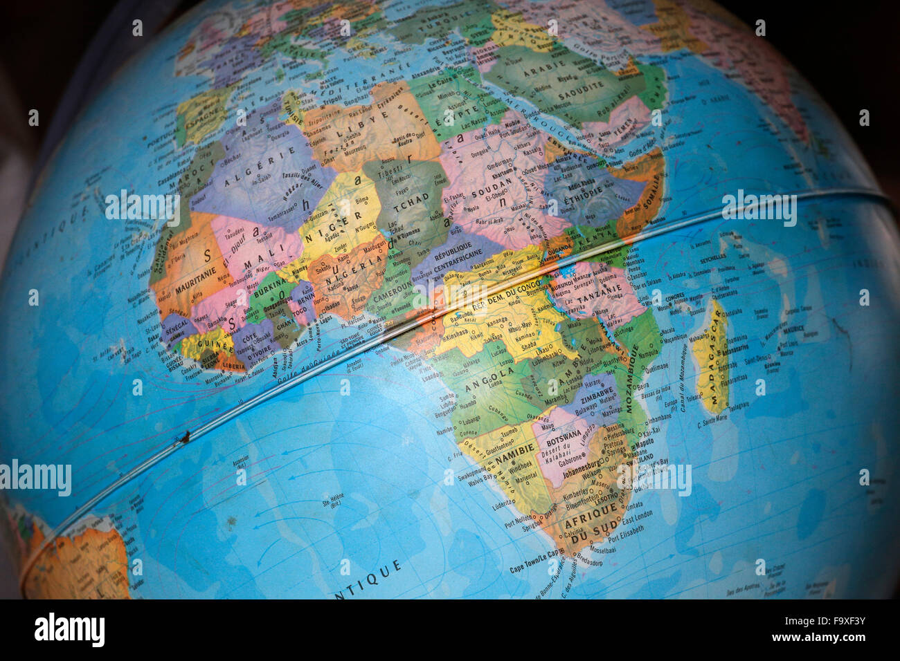 Il globo terrestre. L'Africa. Foto Stock