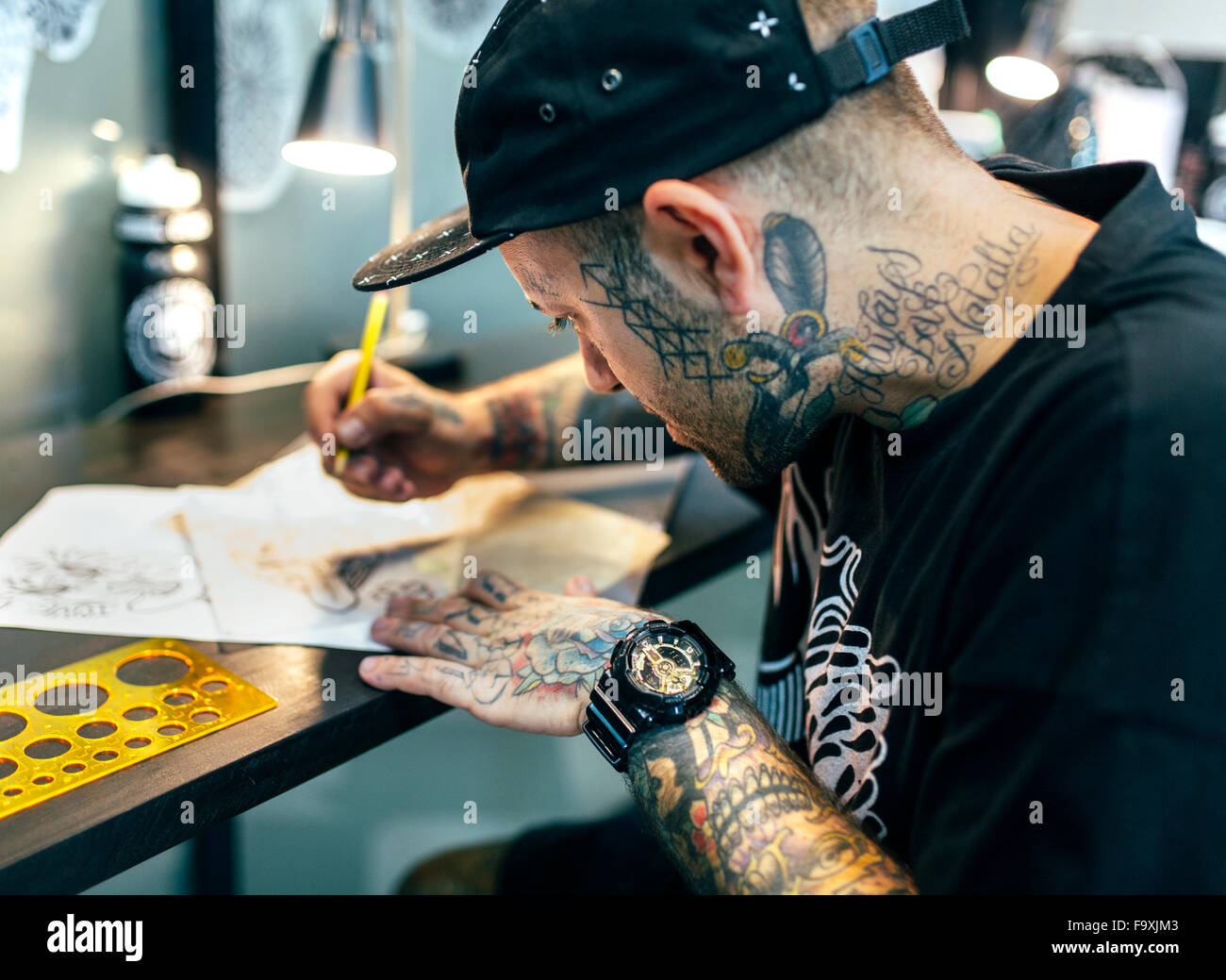 Tattoo Artist motivi di progettazione Foto Stock