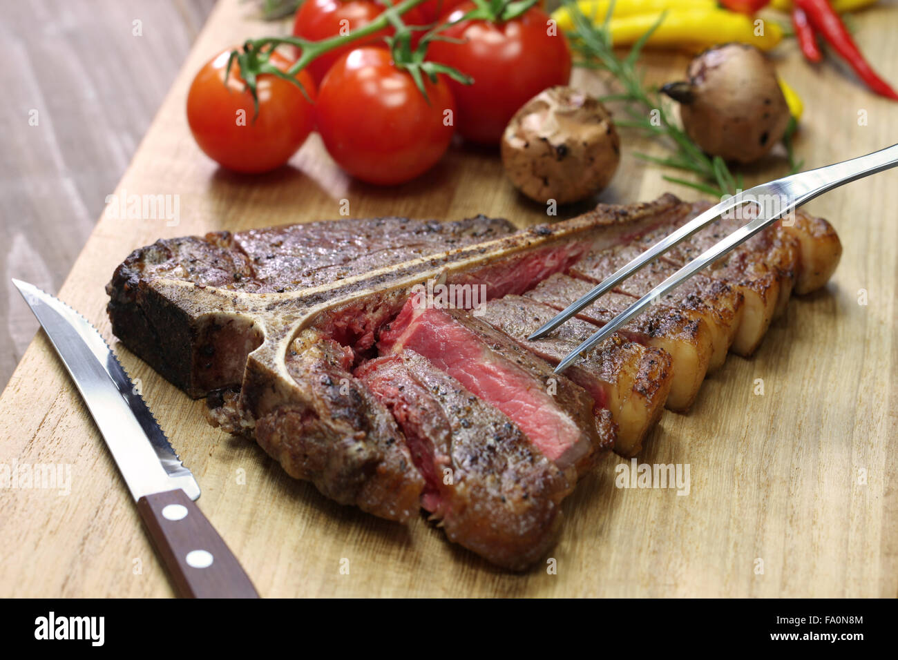 Tbone steak,osteria steak,bistecca alla fiorentina Foto stock Alamy