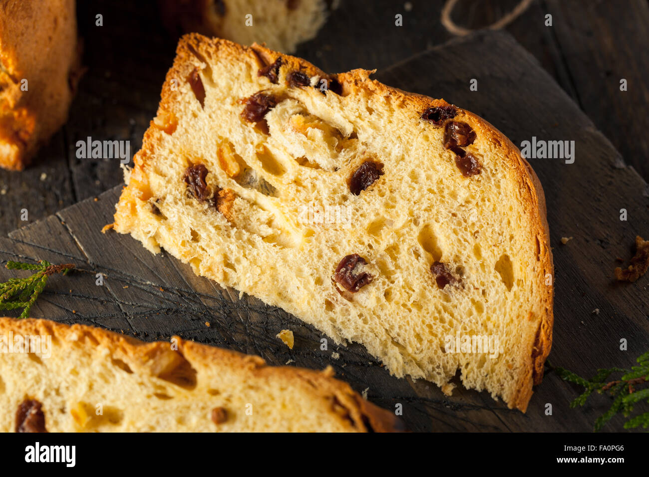 In casa natale anche il panettone pane con frutta Foto Stock