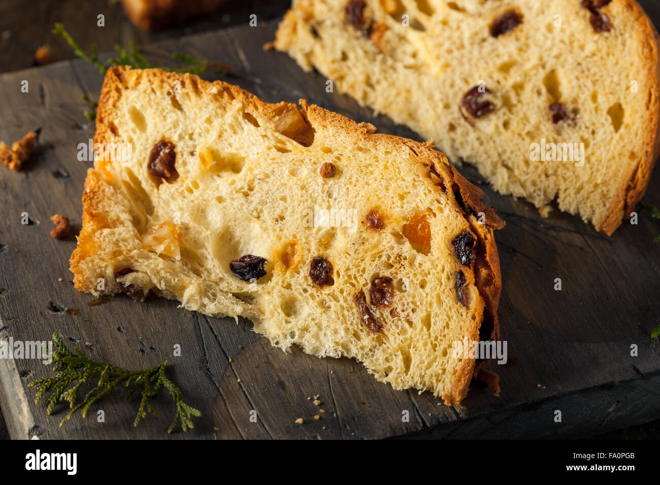 In casa natale anche il panettone pane con frutta Foto Stock