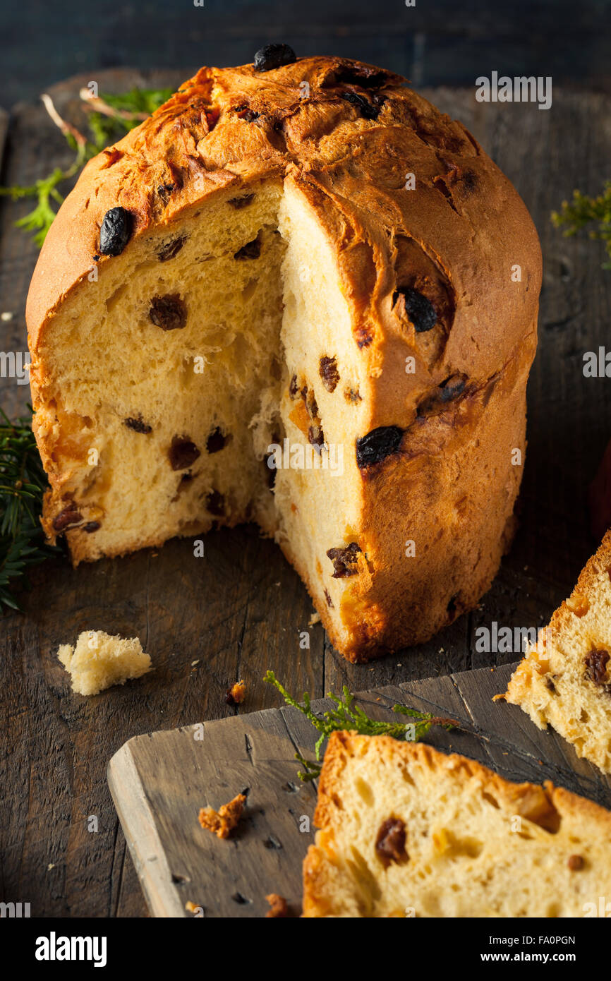 In casa natale anche il panettone pane con frutta Foto Stock