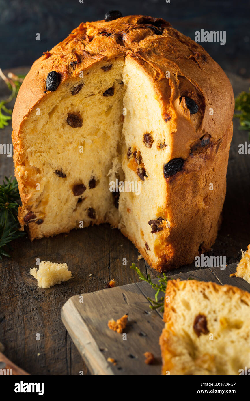 In casa natale anche il panettone pane con frutta Foto Stock