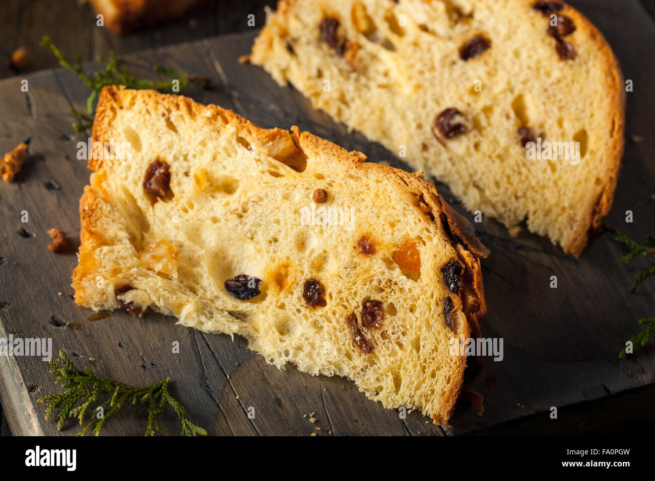 In casa natale anche il panettone pane con frutta Foto Stock