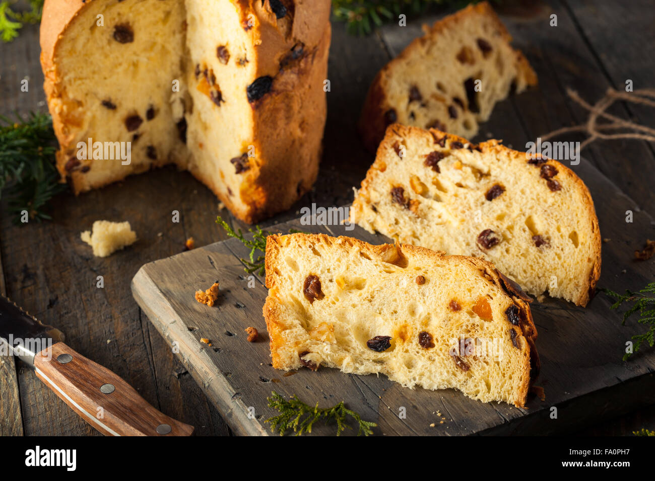 In casa natale anche il panettone pane con frutta Foto Stock