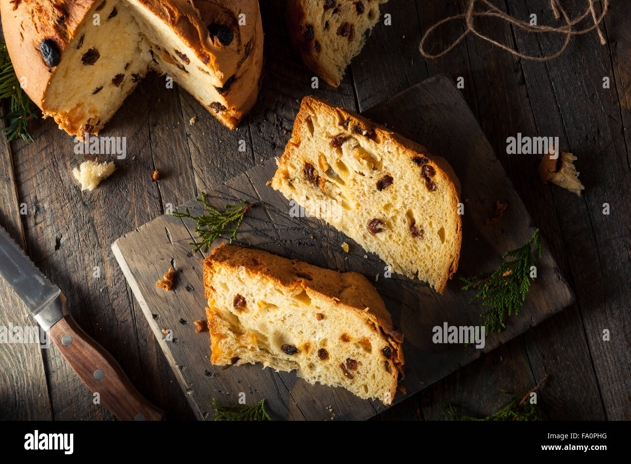 In casa natale anche il panettone pane con frutta Foto Stock