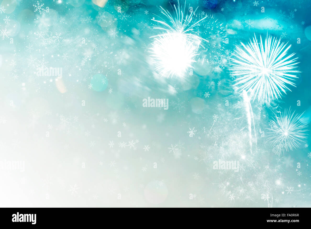 Abstract sfondo di Natale con fuochi d'artificio Foto Stock