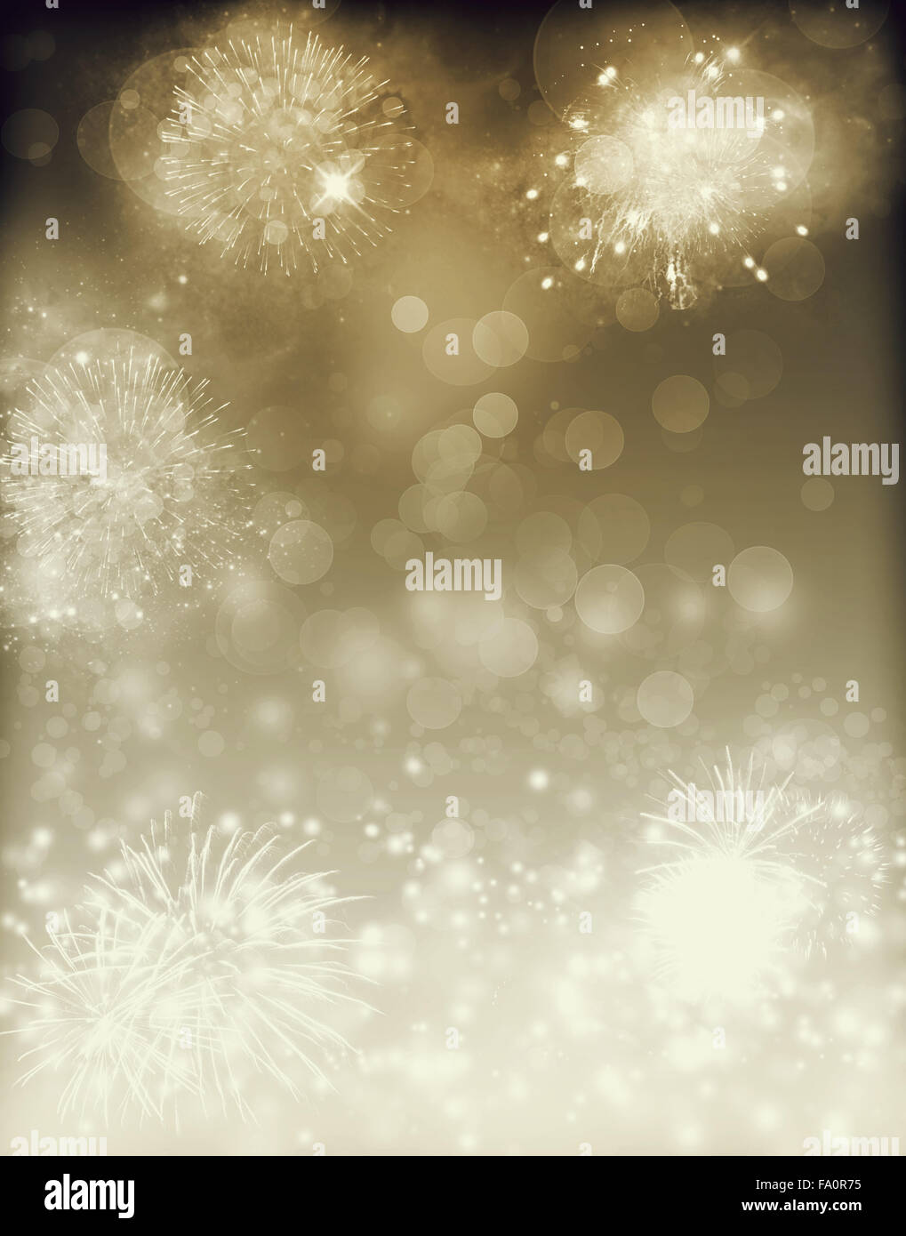 Abstract sfondo di Natale con fuochi d'artificio Foto Stock