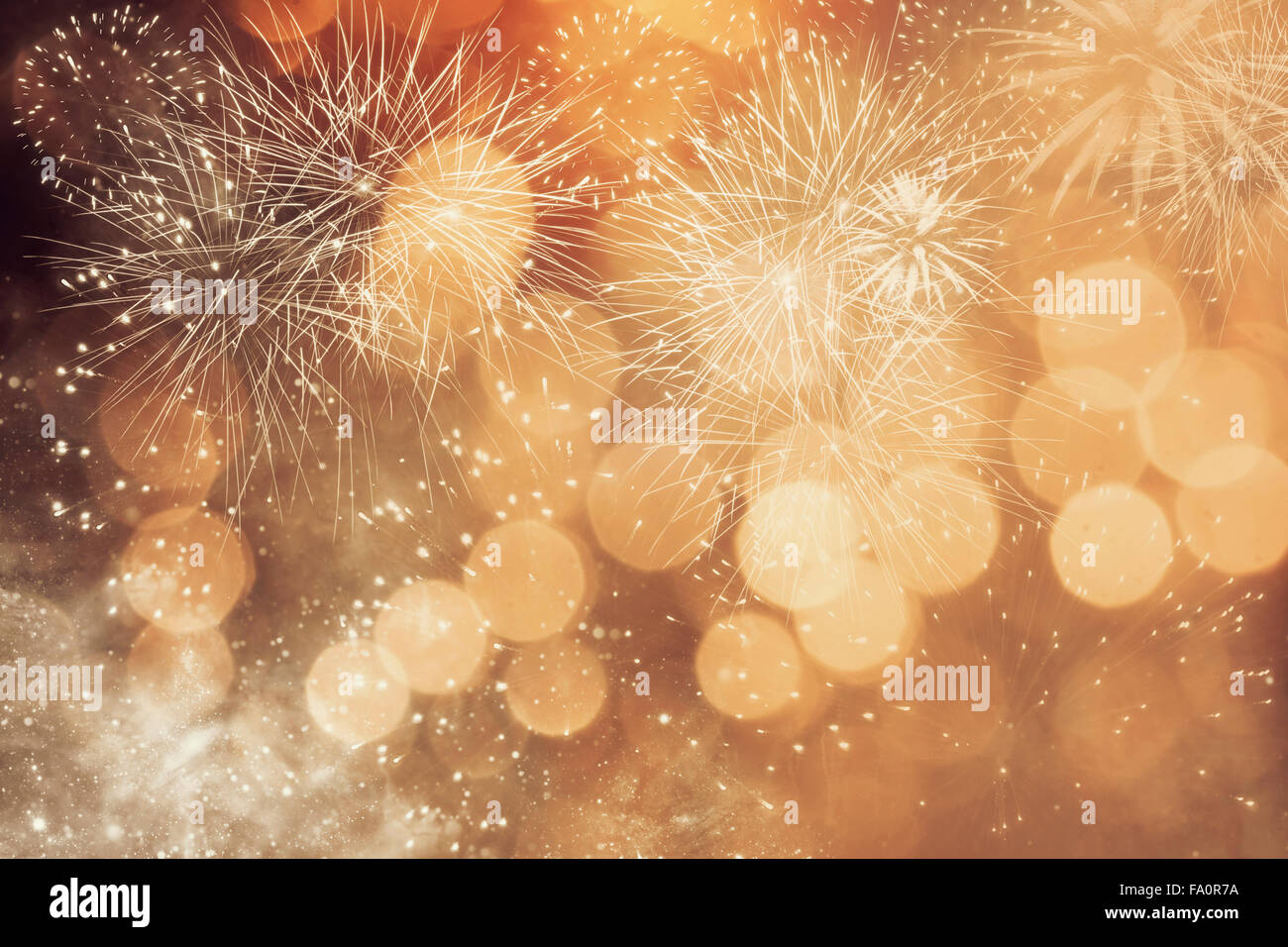 Abstract sfondo di Natale con fuochi d'artificio Foto Stock