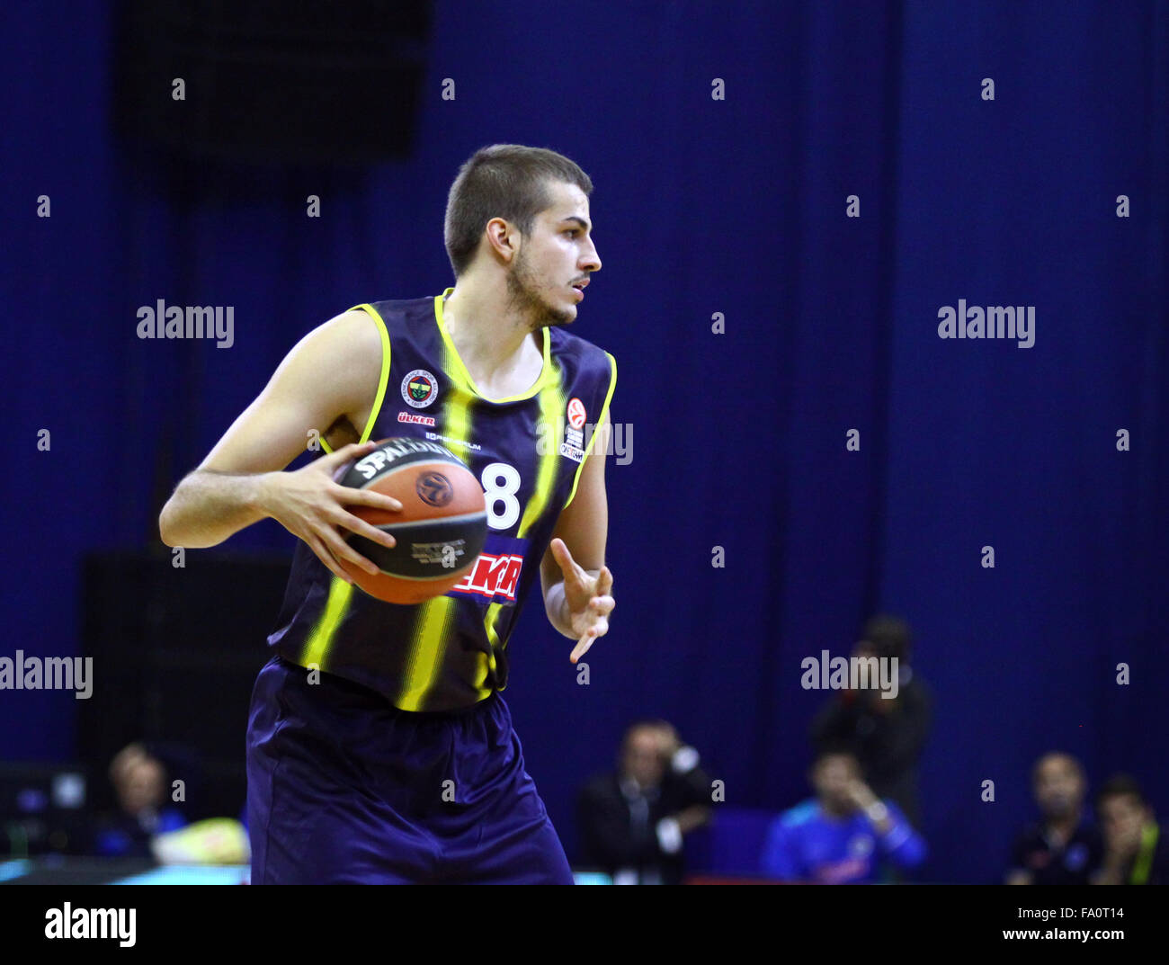 Kiev, Ucraina - 17 ottobre 2013: Nemanja Bjelica del Fenerbahce Ulker in azione durante la Turkish Airlines Eurolega partita contro Foto Stock