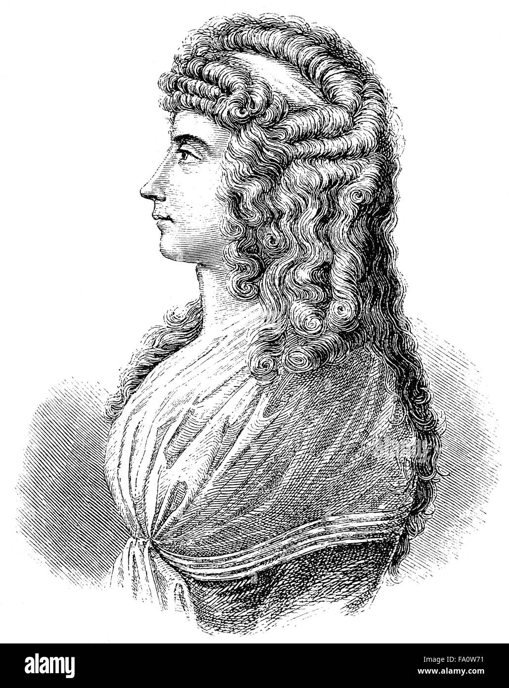 Charlotte Albertine Ernestine von Stein, 1742 - 1827, una dama di corte a Weimar e un amico vicino di Goethe, egli Foto Stock