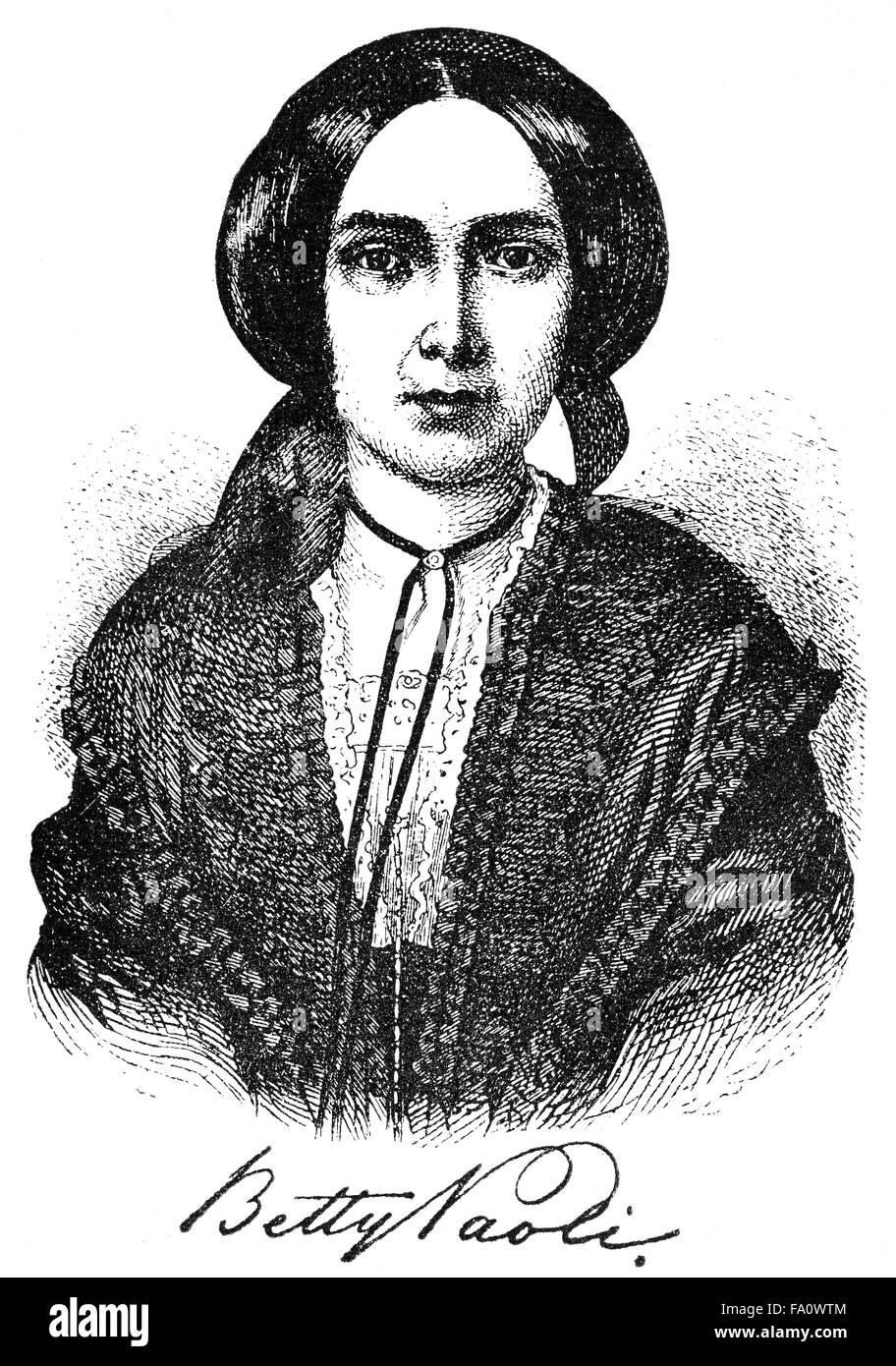 Barbara Elisabeth Glück, pseudonimo di Betty Paoli, 1814-1894, un poeta austriaco, scrittore, giornalista e traduttore, Foto Stock
